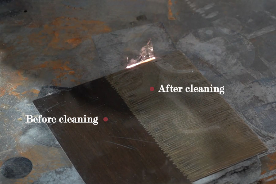 Comparaci&oacute;n antes y despu&eacute;s de la limpieza con l&aacute;ser