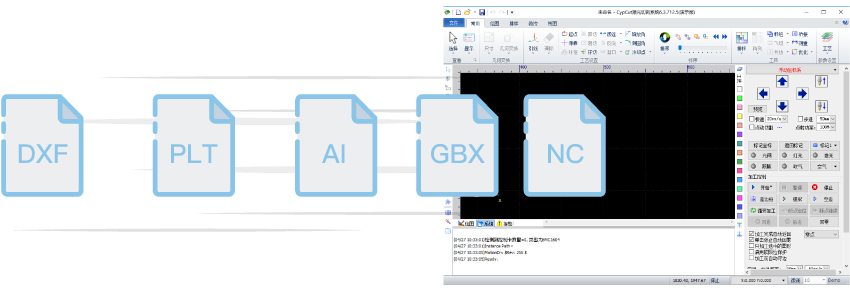Apoyo el formato gr&aacute;fico de la m&aacute;quina de corte por l&aacute;ser.